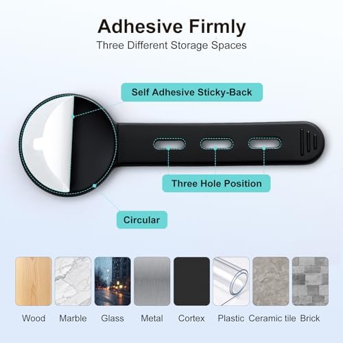 Silicone Self Adhesive Under Desk Cable Management 12Pcs - Image 3