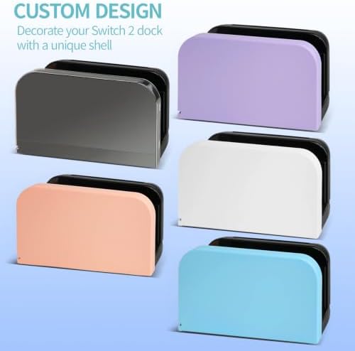 TIKOdirect Faceplate Cover for Nintendo Switch 2 Charging Dock, Hard PC Slim Shell Anti-Scratch [No Screwdriver Installation] Faceplate Protection Shell Case for Switch 2 Dock, Blue - Image 6
