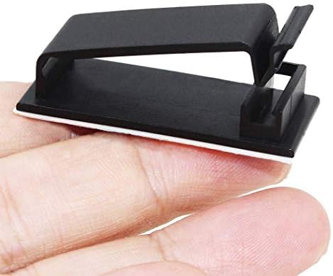 SOULWIT 50Pcs Self Adhesive Cable Management Clips - Black - Image 3