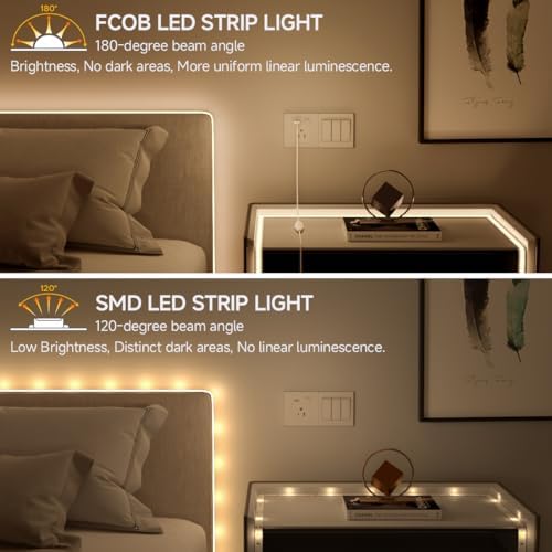 BTF-LIGHTING 5V USB COB LED Strip Lights 9.8FT Natural White 4000K - Image 3