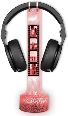 Personalized RGB LED Headphone, Custom Couple Photo Headset Holder, Gaming Decor Gift for Boyfriend Girlfriend, Valentines Day Gift for Him Her, Custom Couple Gifts, Gifts for Gamers - Image 2