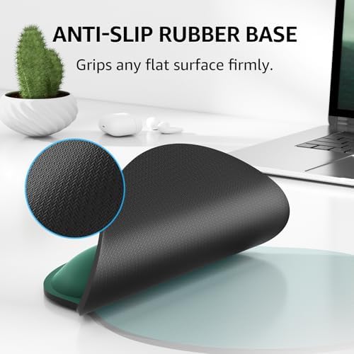 KTRIO Keyboard Wrist Rest & Mouse Pad with Wrist Rest, Forest Green | Memory Foam Wrist Support, Ergonomic Design, Non-Slip Base, Office and Home Use - Image 4