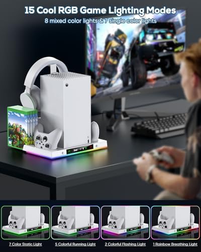 Upgraded RGB Cooling Fan Charging Station for Xbox Series X Accessories - Image 5