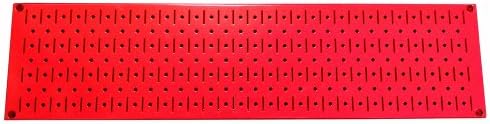 Wall Control Narrow Pegboard Rack 8in x 32in Red Metal Pegboard Runner Tool Board by Wall+Control