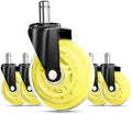 RidRed Gaming Chair Wheels - Heavy-Duty Office Chair Wheels - Replacement Rubber Casters- Universal Fit 3 Inch Chair Casters, Noise Free, Fits 98% Chair, for All Floor by RidRed