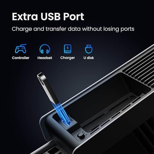 KIWIHOME Cooling Fan for PS5 Pro, Quiet Cooler with Auto Speed USB3.0 - Image 6