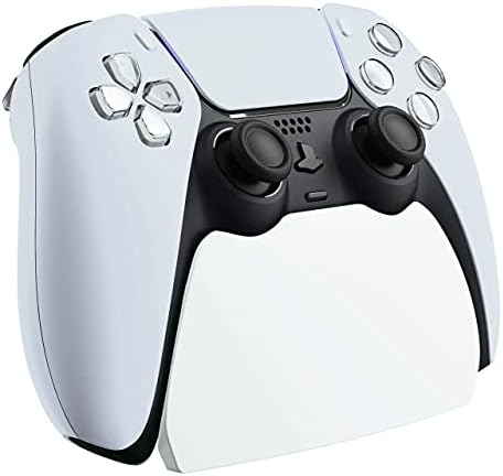 playvital White Controller Display Stand for ps5, Gamepad Accessories Desk Holder for ps5 Controller with Rubber Pads - Image 6