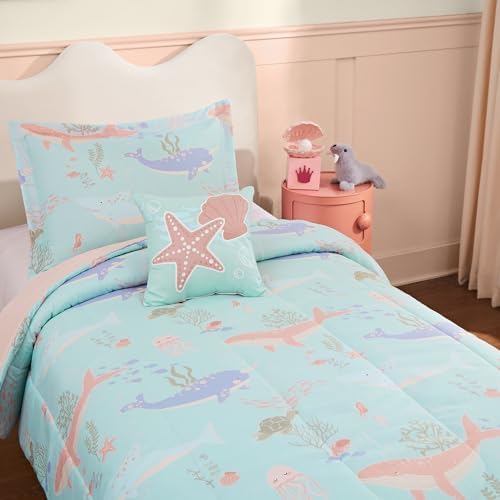 Twin Comforter Set for Girls/Boys-3 Pieces Ocean Glow in the Dark Bedding - Image 4