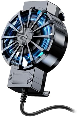 Smartphone Cooling Fan 45mm Radiator Heat Sink Ultra-Quiet USB Powered Phone Refrigeration Clamp for 4 to 6.7 Inch Gaming Cell Phones Black - Image 4