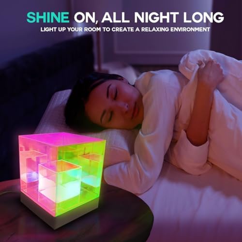 Lumoonosity Infinity Cube Light - 3D Infinity Lamp for Bedroom, Gamer Room - USB Powered, Color Changing Eye-Catching Table RGB LED Lamp - Image 4