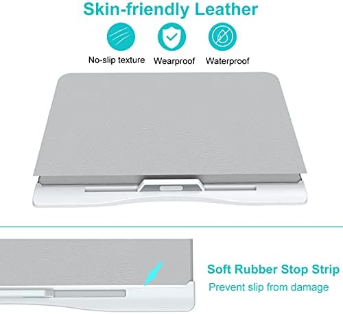 KLEAR Laptop Bed Tray Desk, Foldable and Adjustable Lap Table with Heights and Angles, Upgraded-Sturdy Laptop Lap Desk for Bed/Sofa/Couch/Floor (2 Drawers, Grey) - Image 4