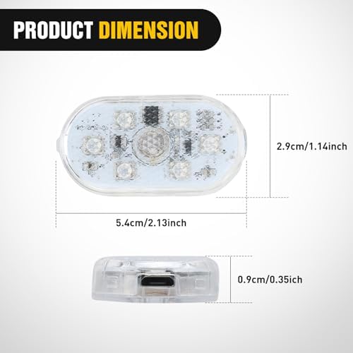 Nilight 4 PCS 7 Colors Wireless Magnetic RGB LED Interior Lights - Image 2