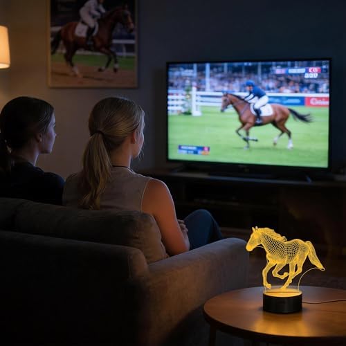 Attivolife Horse Night Light for Kids, 3D Illusion Optical LED Lamp with Remote Control +16 Color Changing, Animal Room Decor Bedside Lamp, Unique Birthday Gifts for Horse Lovers Girls Women - Image 6
