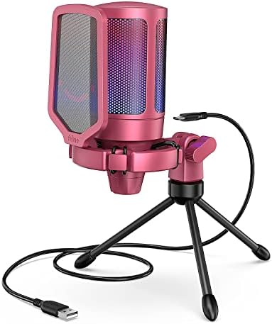 FIFINE AmpliGame A6VR USB Gaming Microphone Condenser RGB Mic for Streaming by FIFINE