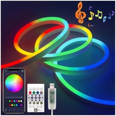 iNextStation 32.8FT Smart IC Neon LED Strip Lights RGB USB LED Rope Lights by inextstation