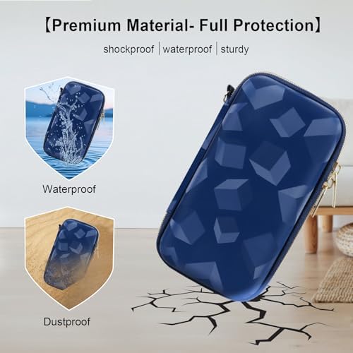 Elonbo Carrying Case for TaddToy/WELLST·G/Beijue/FAMILY POCKET/CCTU/X- JOYKIDS/GREENCREEK/Beico/KAVOYI/GuaiyeyeAP/TEBIYOU Handheld Game Console, Portable Electronic Gaming Player Bag, Blue - Image 5