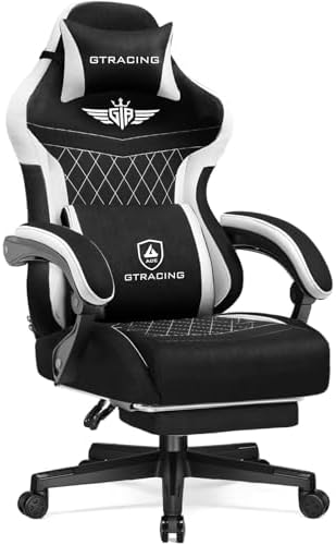 GTPLAYER Gaming Chair with Foot Rest & Pocket Spring Cushion, Ergonomic High Back Computer Desk Chair with Headrest & Lumbar Support for Back Pain Relief, Lividity by GTPLAYER