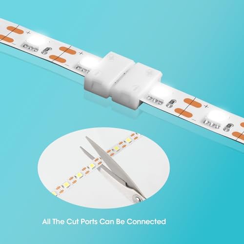 10Packs 2-Pin RGB LED Light Strip Connectors 8mm Unwired Gapless Solderless Adapter Terminal Extension - Image 5