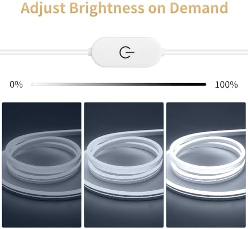 iNextStation 6.56FT 5V USB LED Strip Lights White Flexible Neon Rope Lights - Image 2