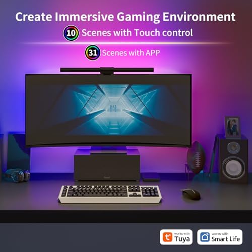 RGB Monitor Light Bar, 16.54'' USB LED Desk Lamp,Home Office Gaming - Image 5