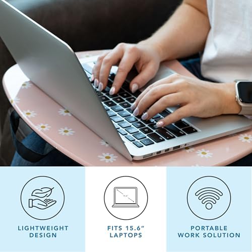 LAPGEAR MyStyle Lap Desk – Pink Daisy, Fits 15.6” Laptops - Image 2
