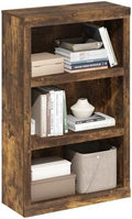 Furinno Rail Book Shelf, 3-Tier Classic Style Bookshelf, Bookcase with Open Shelf, 10.1 x 24.6 x 39, for Organization and Storage, for Living Room, Bedroom, Home Office, Amber Pine by Furinno-FitsYourSpaceFitsYourBudget