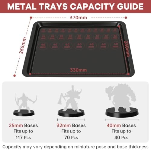 WELIDAY Miniatures Storage Case Miniatures Transport Case Aluminum Alloy Frame with Lock (X-Large Size) - Image 6