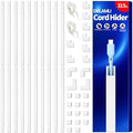 Delamu Cable Hider, 315in Cord Hider Cord Covers for 1 Wire on Wall, Premium Wire Covers for Cords, Cable Cover Organizer, TV Wires Hiders for Wall Mounted Tv, L15.7X W0.55x H0.4in, White by DELAMU