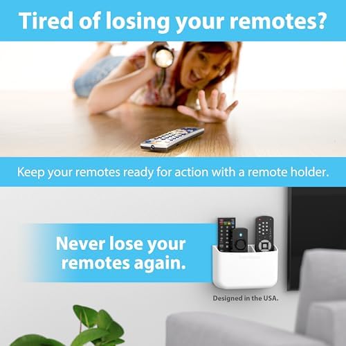 TotalMount Drop-Free Remote Holder – Removable Adhesive Strips – L White - Image 2