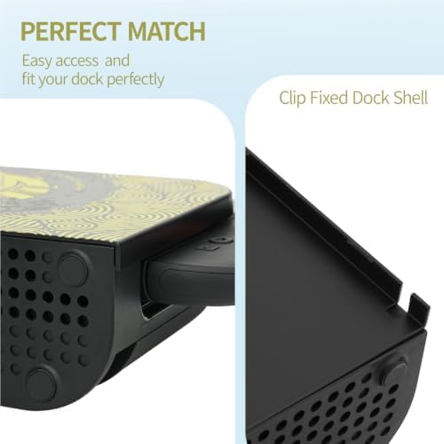 TIKOdirect Faceplate Cover for Nintendo Switch 2 Charging Dock, Hard PC Slim Shell Anti-Scratch [No Screwdriver Installation] Faceplate Protection Shell Case for Switch 2 Dock, Black Z - Image 4