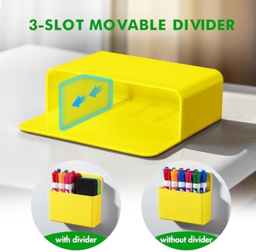 2 Pack Magnetic Pen Holder Cup for Whiteboard, Classroom Supplies - Image 3