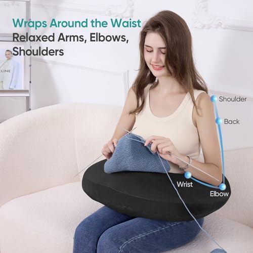 Reading Pillow for Gaming, Lap Desk Pillow Crochet Pillow Ergonomic Arm Support for Sitting in Bed or Couch, Pain Relief and Fatigue for Gaming, Reading, Crocheting, Playing & Working - Image 5