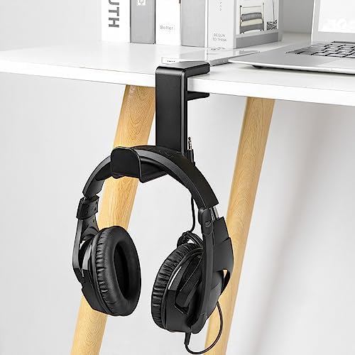 GEEKRIA Under Desk Headphone Stand, 360° Rotating Gaming Headset Hook Mount, Adjustable Headphone Holder Compatible with Bose Sony AKG JBL Sennheiser B&O (Black) - Image 5