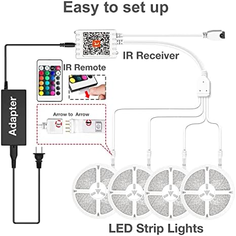 DAYBETTER Smart WiFi Led Lights, Tuya App Controlled, Compatible with Alexa and Google Assistant, Timer Schedule, RGB Strip Color Changing Décor for Bedroom Party Kitchen, 200ft - Image 7