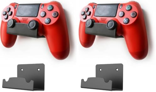 Monzlteck New Wall Mount for PS4 Controller,Compatible with PS5 Controller,Screw-Free Application（1 Piece） (Pack of 2) by Monzlteck