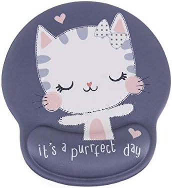 RICHEN Keyboard Wrist Rest and Mouse Pad with Wrist Support, Memory Foam Set for Computer/Laptop/Mac,Gaming and Office, Sturdy & Comfortable & Lightweight for Easy Typing & Pain Relief (Cute Cat) - Image 3
