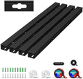 Cable Hider Raceway Kit, Magnetic Cable Management Under Desk with Upgraded Aesthetic Large Hole, Cord Organizer Kit for Hiding Computer, Gaming Desk, Network, Power Cord, TV - 4PCS 4x15.7in Black by Aocii