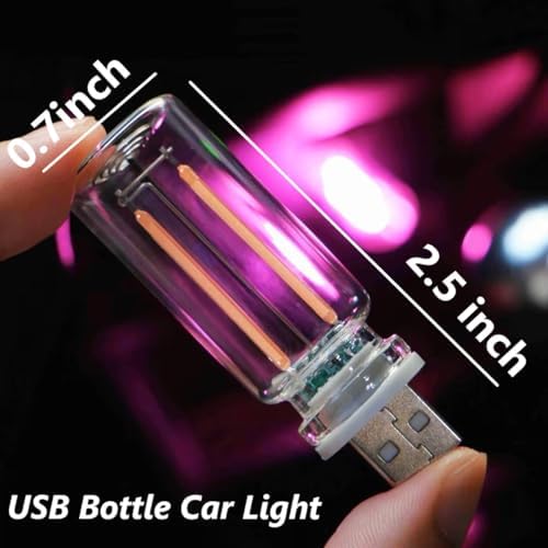Dimmable USB Touch Control Led Lights, Glass Car Lights Interior, White Interior Car Lamp, Retro Led Night Light Ambient Lighting, USB Mood Lamp for Bedroom Hallway - Image 3