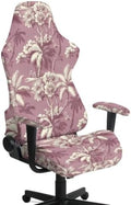 Gaming Chair Covers Slipcovers Vintage Palm Tree Gaming Chair Covers Pink Stretchable Computer Chairs Slipcover with Armrest Protectors for Home, Office, Workstation by Merkmak