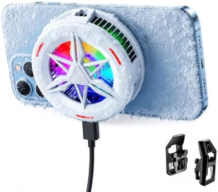 Basic iPhone Cooler,Magnetic/Clip-on Phone Cooler for Gaming,Phone Fan by CHONCHOW