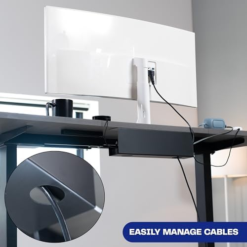 VIVO Under Desk 17 inch Cable Management Tray, Power Strip Holder, Cord Organizer, Wire Tamer for Office and Home, Black, DESK-AC06-1C (Pack of 2) - Image 5