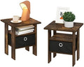 Furinno Andrey Set of 2 Square Side Table, End Table, Amber Pine by Furinno-FitsYourSpaceFitsYourBudget