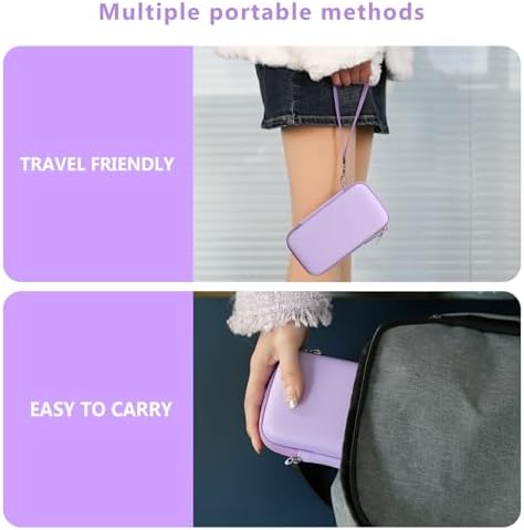 Supmay Hard Travel Case for My Arcade Data East Pocket Player, Portable Video Game System Handheld Game Protection Case with Mesh Pocket for Batteries and USB-C Cable, Purple - Image 6