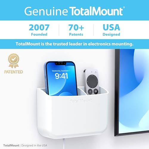 TotalMount Drop-Free Remote Holder – Removable Adhesive Strips – L White - Image 5