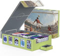 Kabinka Soccer Card Storage Box with Window Display, 5-Row Sport Card Storage Box, 3900+ Card Deck Box for Soccer Sports Card TCG, 5 Top Loaders, 5 Stoppers, 48 Dividers, 1 Dice Tray (Soccer 3) by Kabinka