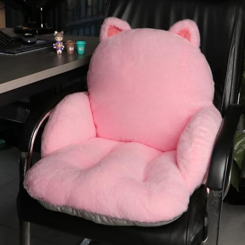 Pink Chair Cushion, Cute Chair Cushion, Pink Cat | Soft Seat Cushion For Office Desks, Gaming and Adult Floor Seating, 17 X 16.5 In, for Bedroom Playroom Dining Living Room - Image 6