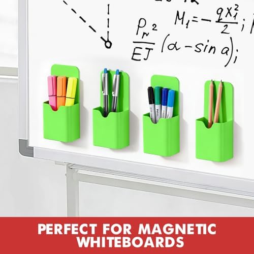 BEYGORM Magnetic Pen Holder for Refrigerator, Pencil Cup Organizer (Green) - Image 5