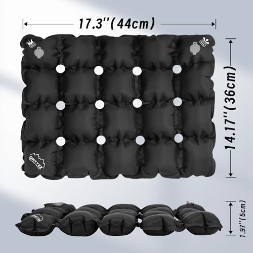 ONTYZZ Inflatable Seat Cushion Lightweight Airplane Seat Cushion | Stadium Seat Travel Cushion for Climbing Hiking Office Airplane - Image 2