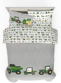 Franco Kids John Deere Farm Equipment Bedding 5 Piece Super Soft Comforter and Sheet Set, Full, (Officially Licensed Product) by Franco