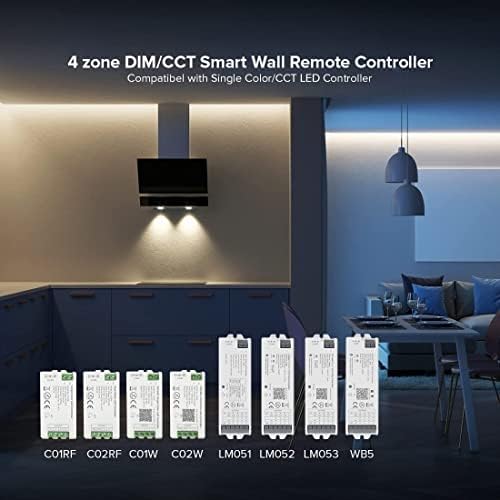 BTF-LIGHTING 2.4G RF Wireless Single Color Wall Mounted Smart Panel Remote - Image 4